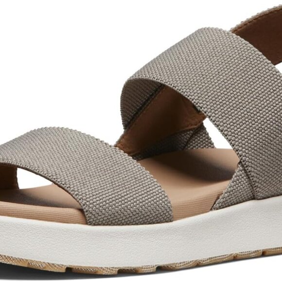 Womens Wedge Sandals Open Toe Platform Casual Shoes Size 9 Brindle/Birch - Picture 1 of 7